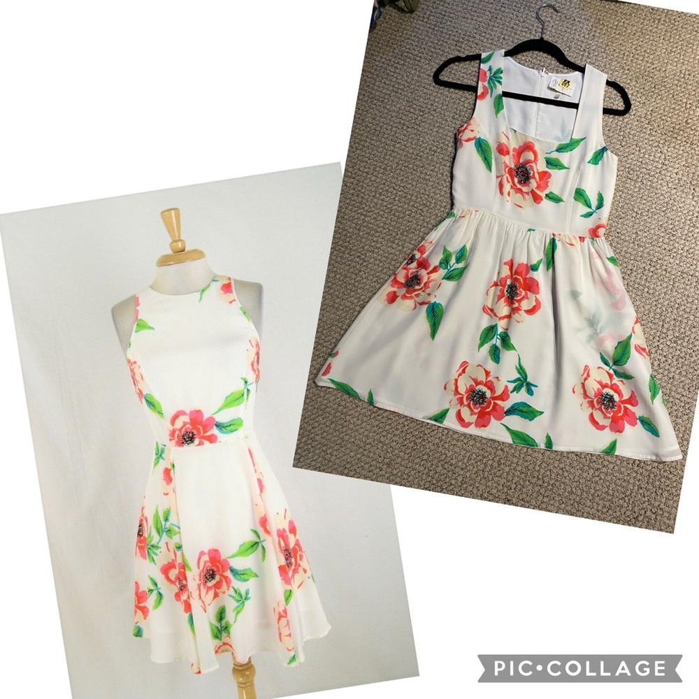 Yumi Kim XS white and rosebud floral dress. Worn once